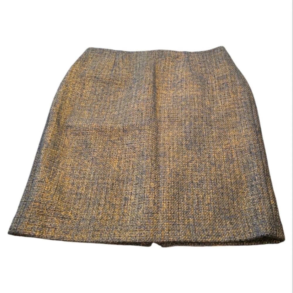 Talbots Academia Wool‎ Blend Tweed Comfy Pencil Skirt Plus Size 16 W